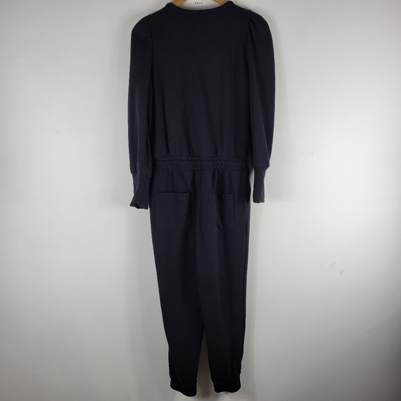 New Chaser Puff Sleeve Zip Up Drawstring Sweatsuit Jogger Jumpsuit - Picture 9 of 14